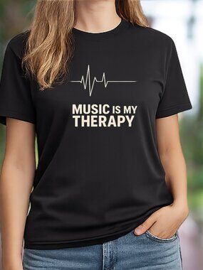Music Is My Therapy Graphic T-Shirt